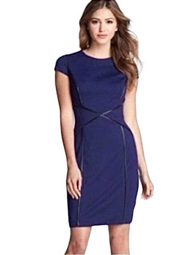 Cynthia Steffe Bodycon Sheath Dress Navy Blue Woman’s Size 0
